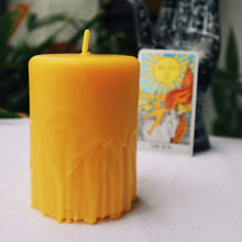 Load image into Gallery viewer, Natural Yellow 100% Beeswax Pillar Candle - Small 4&quot;
