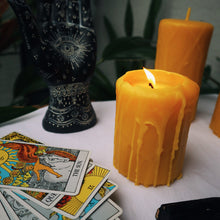 Load image into Gallery viewer, Natural Yellow 100% Beeswax Pillar Candle - Small 4&quot;
